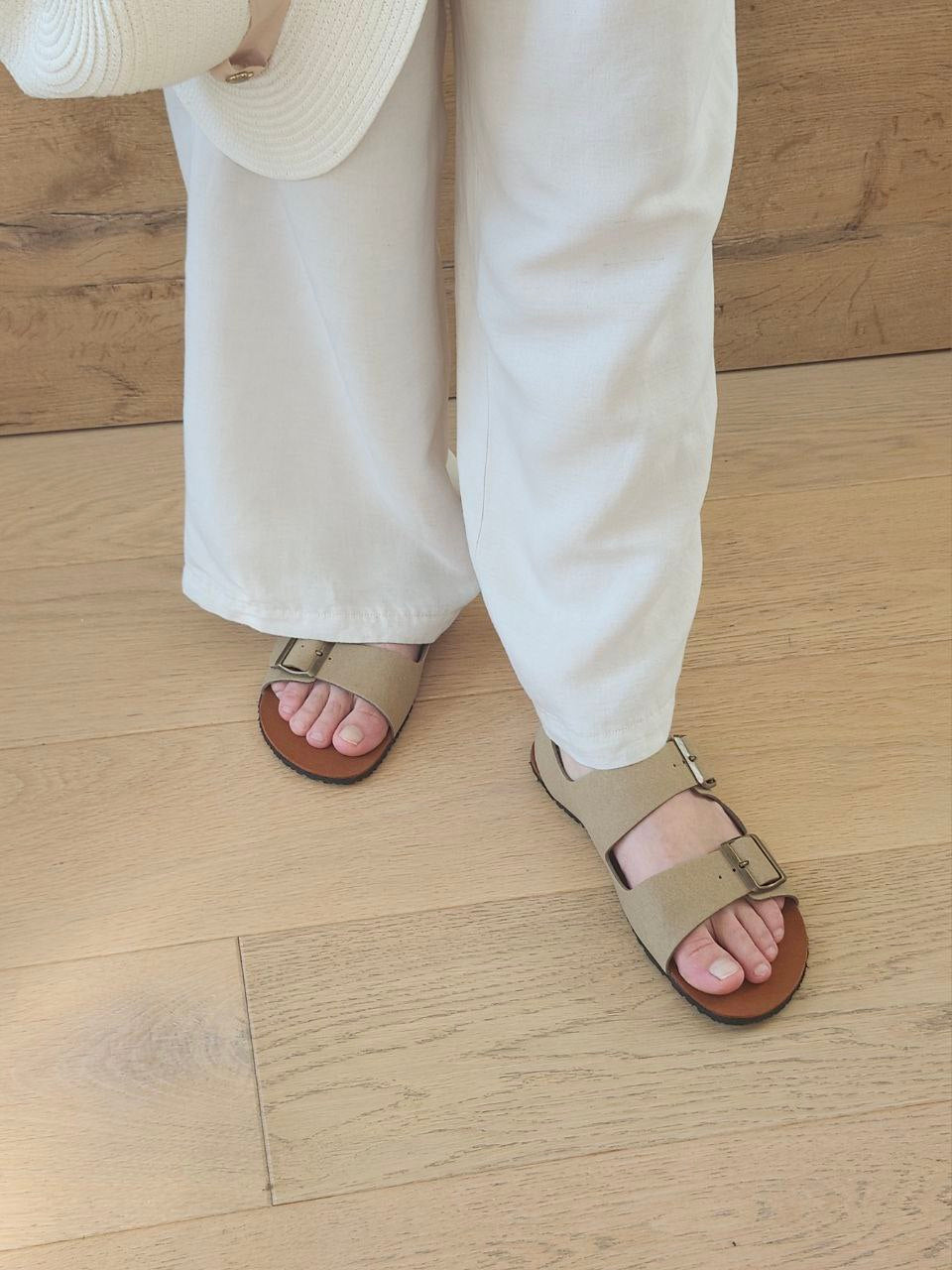 CHAD Taupe Barefoot Sandals