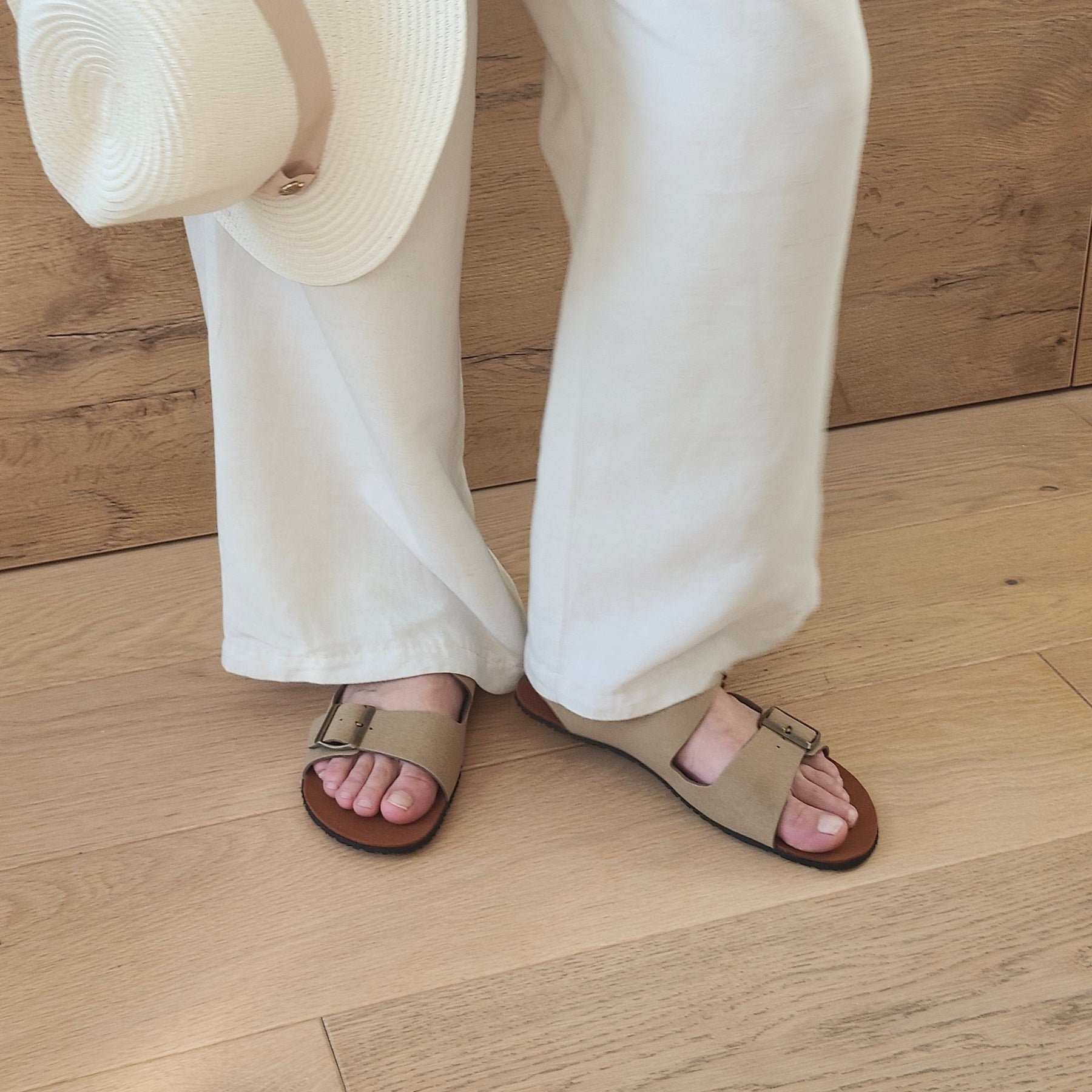 CHAD Taupe Barefoot Sandals